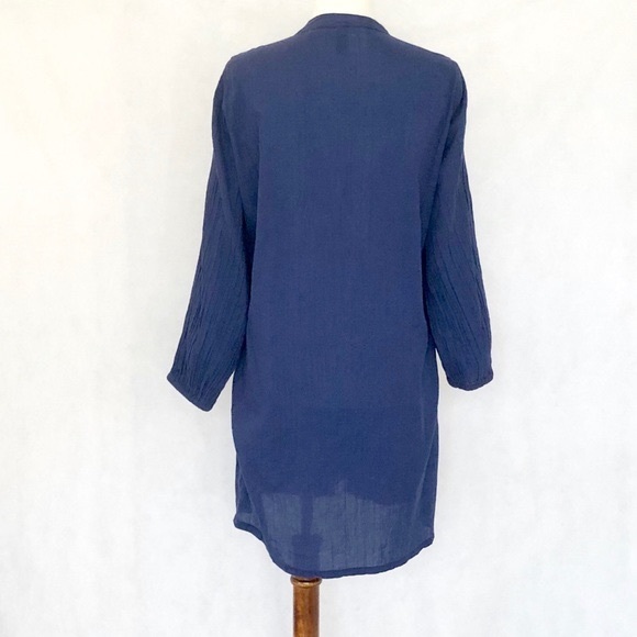 Lauren Ralph Lauren Pintuck Button Front Tunic - Picture 4 of 8